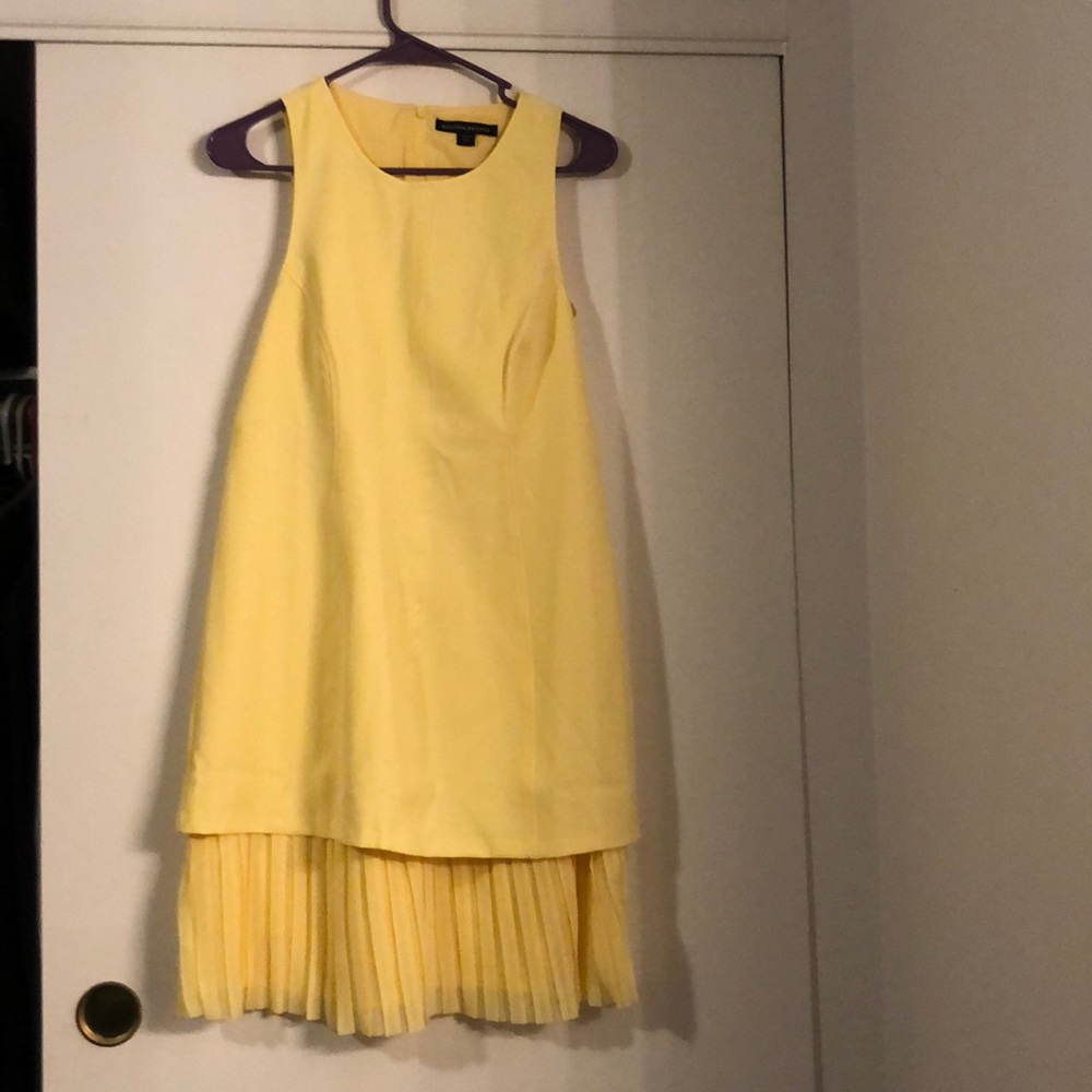 Boston Proper Yellow Sleeveless Dress